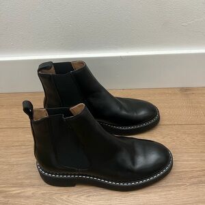 & Other Stories Black Leather Ankle Boots